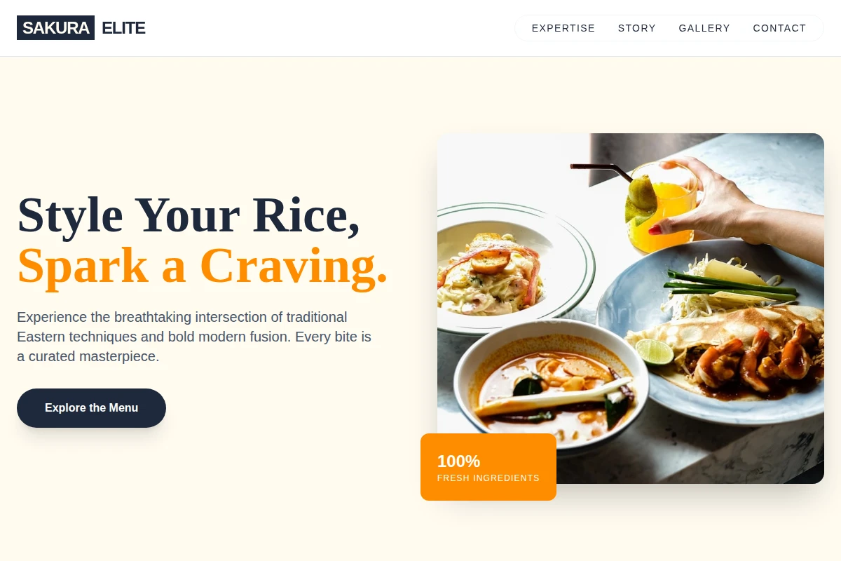 Boutique Asian Fusion Food