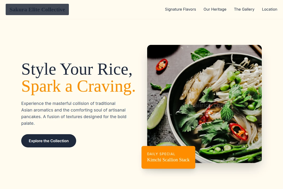 Pancake Asian Fusion Food