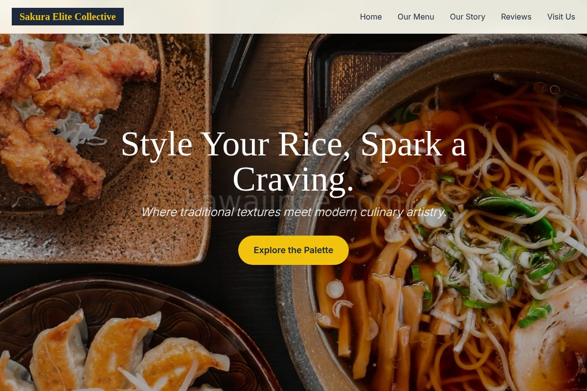 Pastel Asian Fusion Food