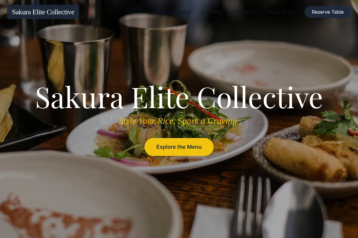 Petite Asian Fusion Food