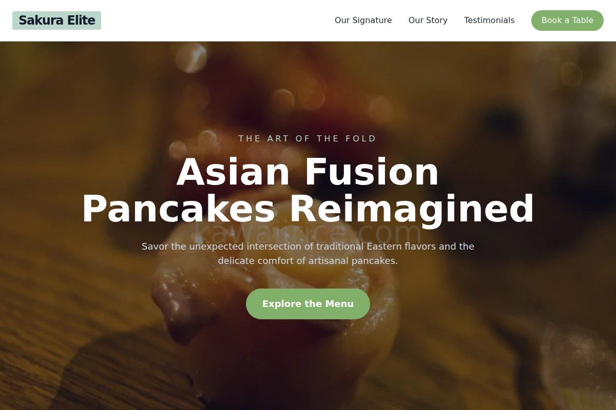 Pancake Asian Fusion Food