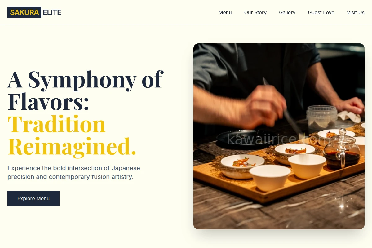 Tart Asian Fusion Food