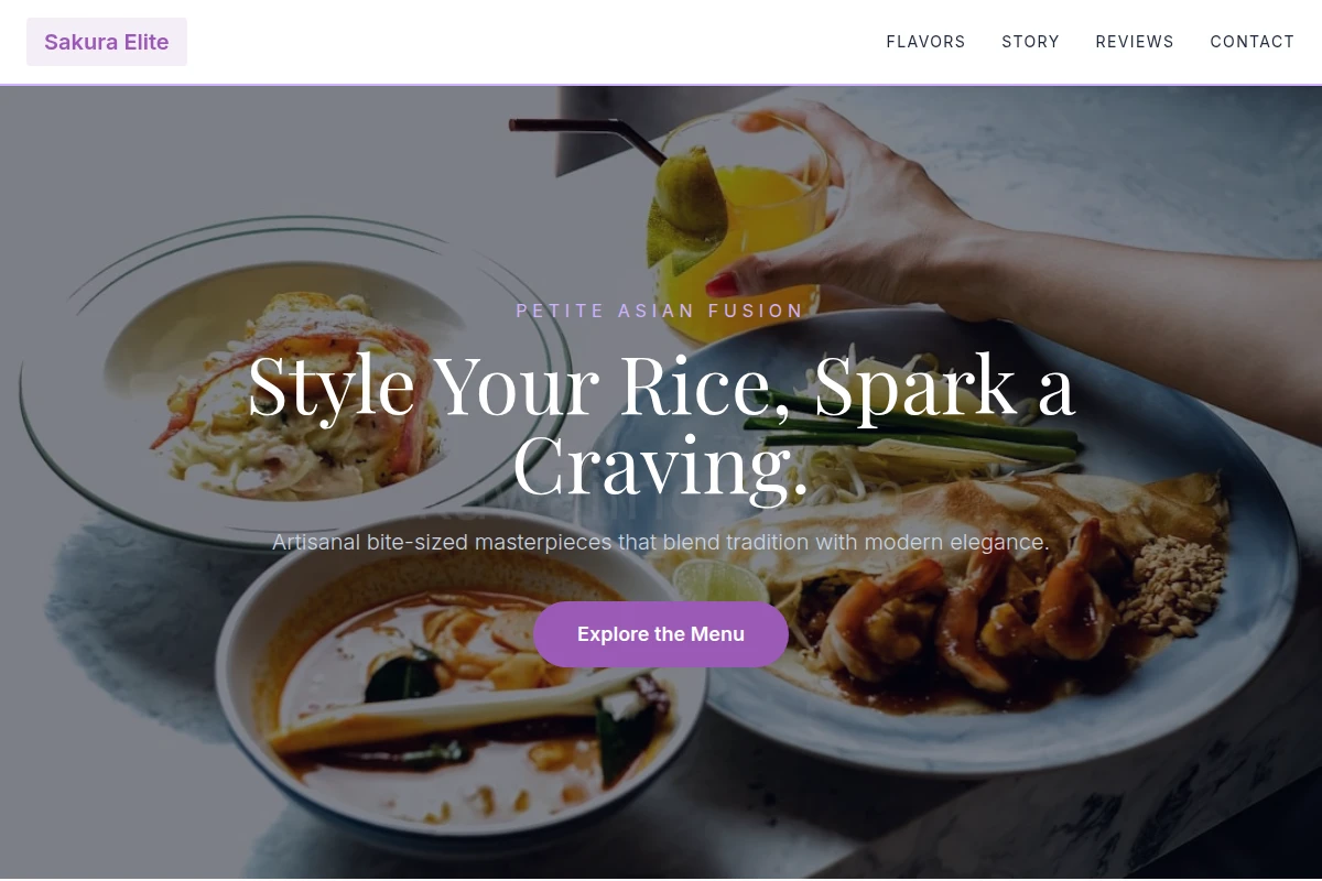 Petite Asian Fusion Food