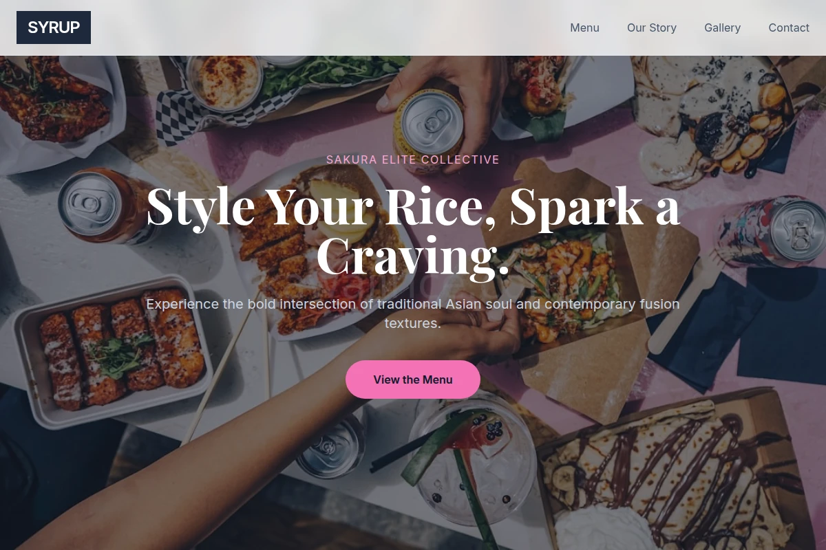 Syrup Asian Fusion Food