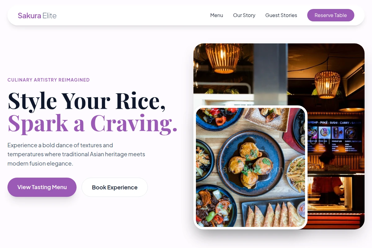 Sweet Asian Fusion Food